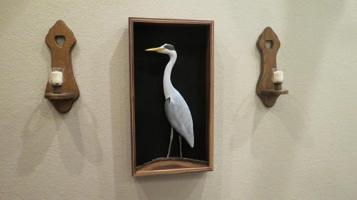 Great Blue Heron Carving