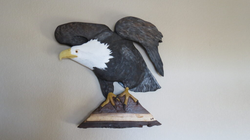 American Bald Eagle Hand Carved