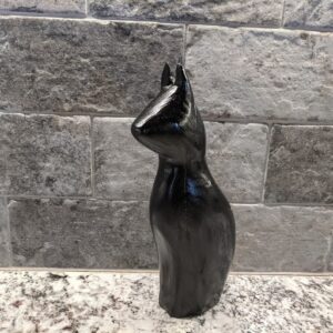 Hand Carved Black Cat